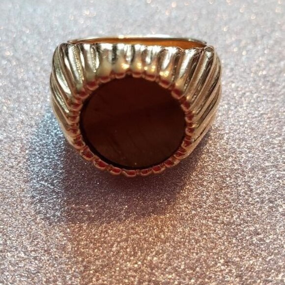 Men's Parklane Gold Filled Tiger Eye ring, Size 10 - Picture 1 of 2
